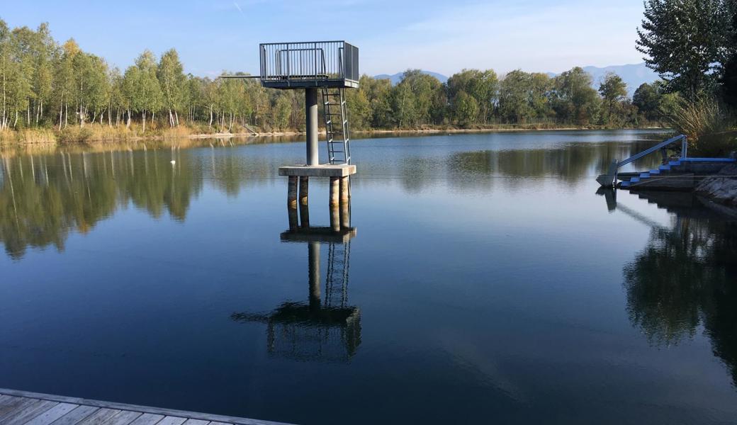 Das Bild vom vereinsamten Sprungturm im Strandbad Bruggerhorn schickte uns Fabian Herter.