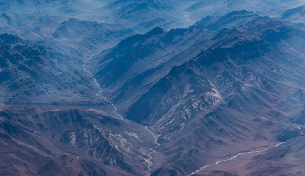 Blick auf die Anden aus dem EDA-Flieger. Blick auf die Anden aus dem EDA-Flieger.