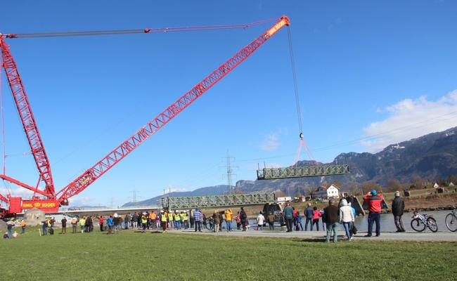 Dienstbahnbrücke Kriessern–Mäder abgebrochen