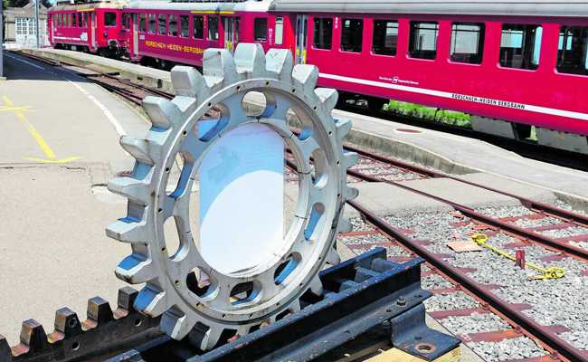 150 Jahre Bergbahn in Heiden: Zahnrad ist exklusiver Blickfang der Sonderausstellung