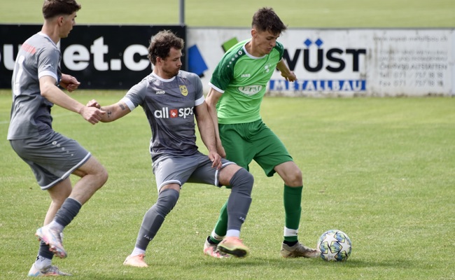 Diepoldsau, Rebstein und Heiden mit ärgerlichen 1:2-Niederlagen