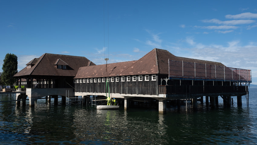 So sah die Badhütte bis am Sonntag, 22. Dezember 2024, aus.