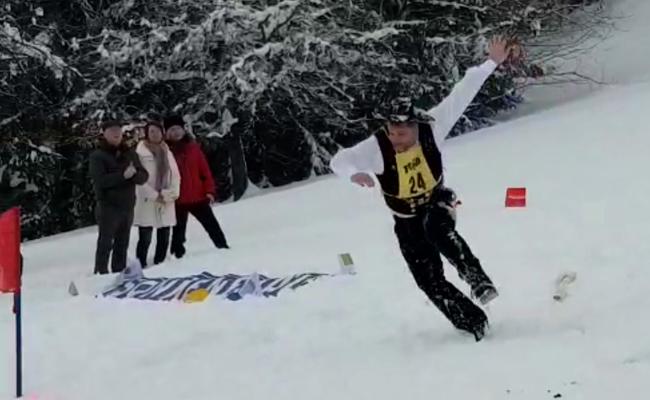 In der Technik Adler Sturzflug auf Fassdauben den Hang hinab