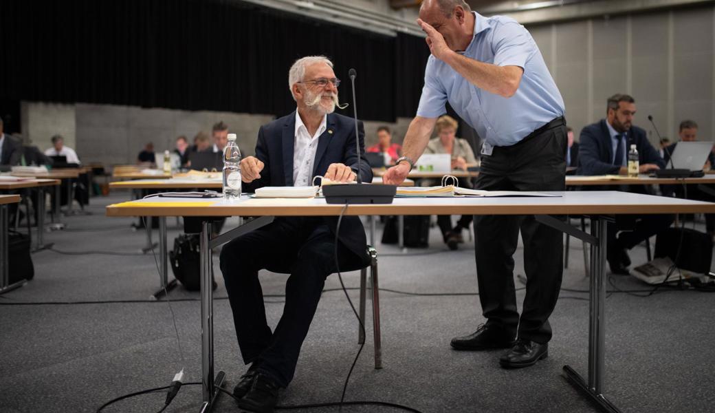 Peter Kuster während der Junisession des Kantonsrates in den Olmahallen.