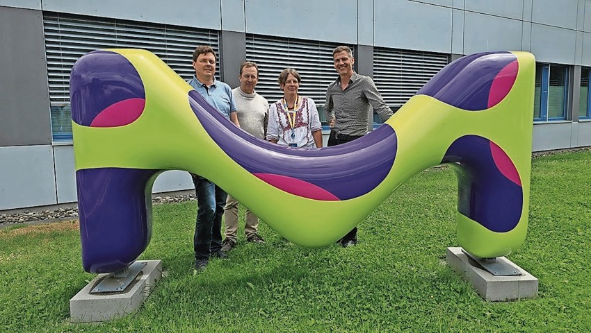 Der Vorstand des Merck Sportclubs Buchs (von links): Bernhard Reichmann, Gregor Olawsky, Gerti Steiner und Markus Fischer (Sina Rösler ist nicht auf dem Foto).