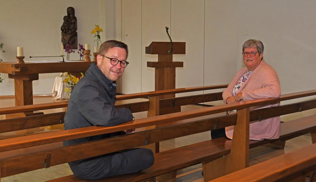 Brigitte Wicki ist Präsidentin der Balgacher Katholiken, Christian Müller Präsident der Kirchgemeinde Diepoldsau-Schmitter. Beide vertreten ihre Kirchgemeinde im Zweckverband der Seelsorgeeinheit – sie als Präsidentin, er als Vizepräsident.
