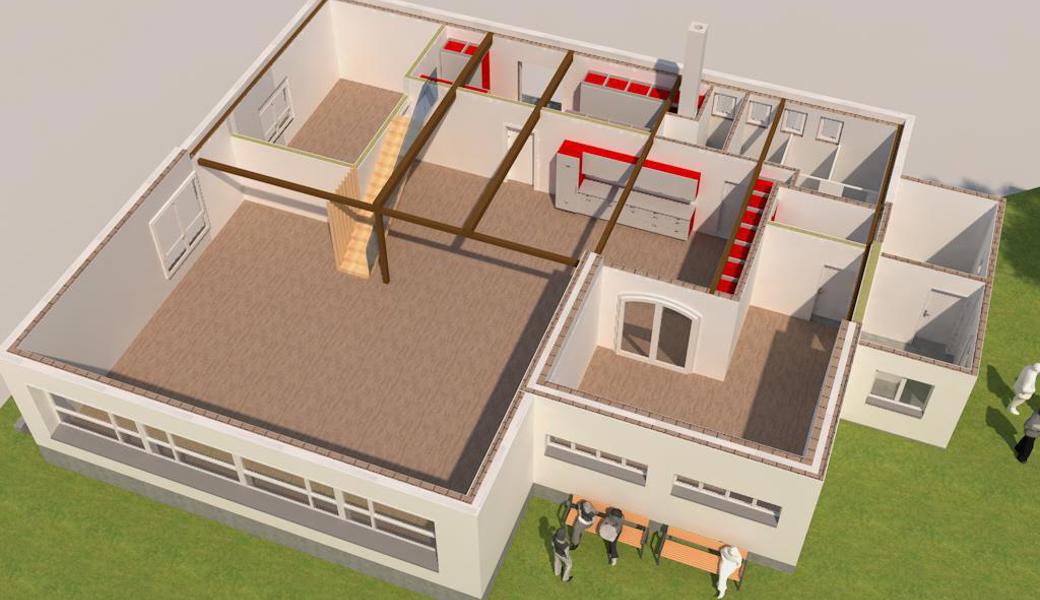 So könnte das Untergeschoss im Kindergarten Mühlener nach der Erweiterung und Sanierung aussehen. So könnte das Untergeschoss im Kindergarten Mühlener nach der Erweiterung und Sanierung aussehen.