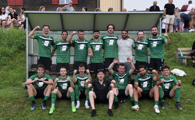 Zweite Mannschaft des FC Rebstein in Berneck Turniersieger