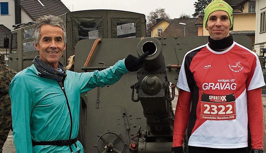 Freuen sich über den guten «Frauenfelder» mit dem jeweils zweiten Kategorienrang: Rolf Waelte (links) und Zoltan Török. 