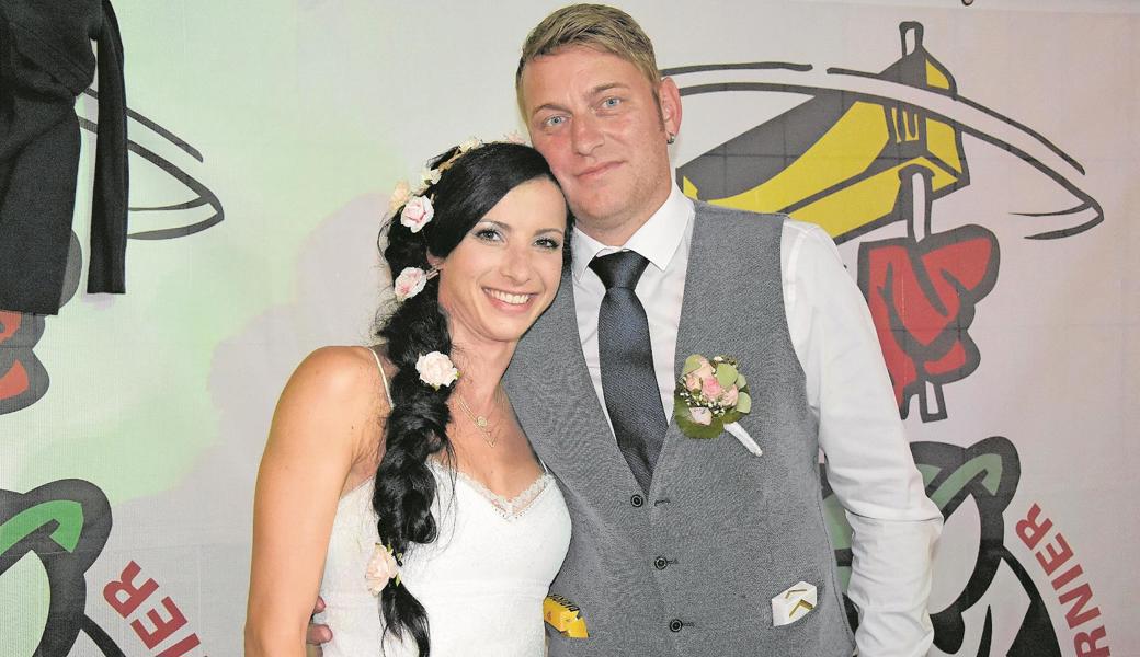 Stephan Hafner hat seiner Julia am Pokalturnier 2017 den Heiratsantrag gemacht, am Samstag heiratete das Paar und feierte in Rebstein.