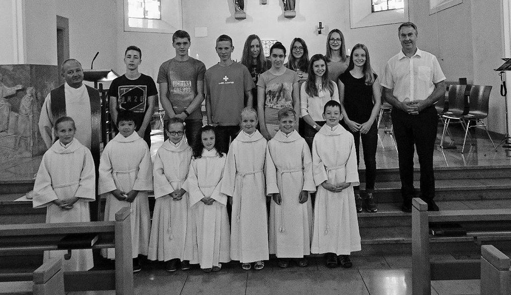 Die Pfarrei Kriessern verabschiedete 14 Ministranten und nahm neun neue auf. 