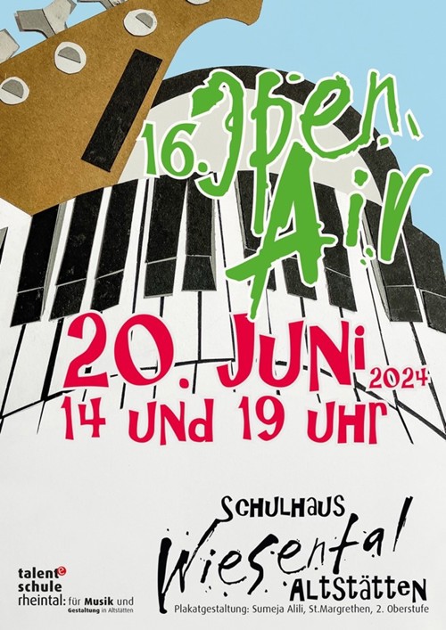 Open Air Wiesental der Talentschule Rheintal findet zum 16. Mal statt Open Air Wiesental der Talentschule Rheintal findet zum 16. Mal statt