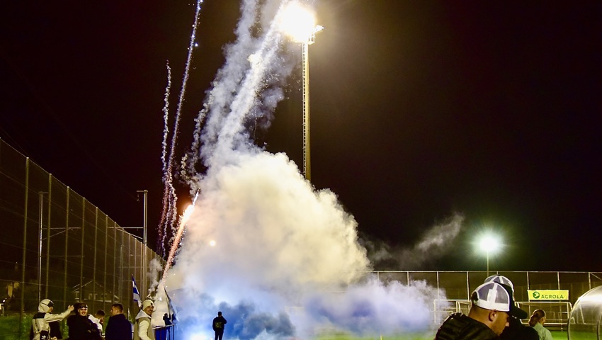 Die St.Margrether Fangruppe Block 94.30 zündete ein wahres Feuerwerk.