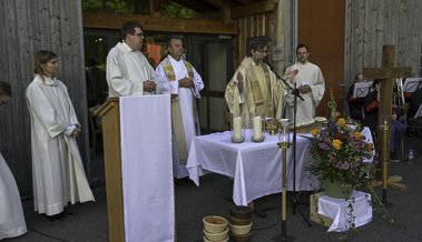 Ein gelungener Auffahrtsgottesdienst beim Ribelhof
