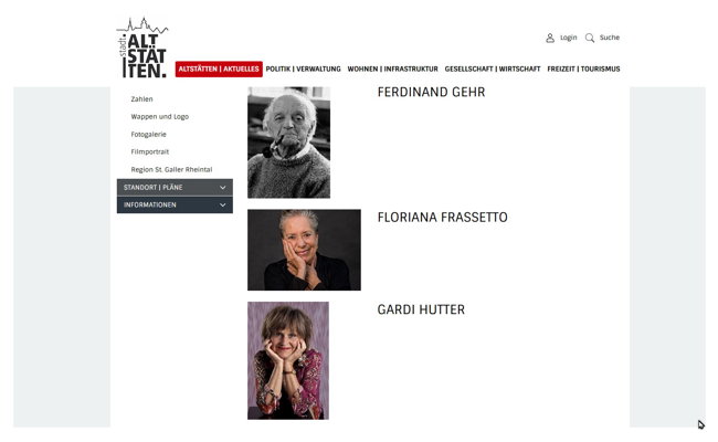 Altstätter Köpfe auf altstaetten.ch: Portraits auf der Stadt-Webseite