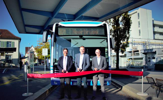 Erster E-Bus auf Linienfahrt