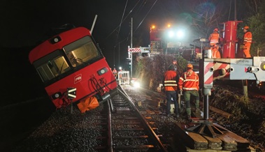 Die Gaiserbahnstrecke zwischen Altstätten und Gais bleibt bis und mit Mittwoch gesperrt