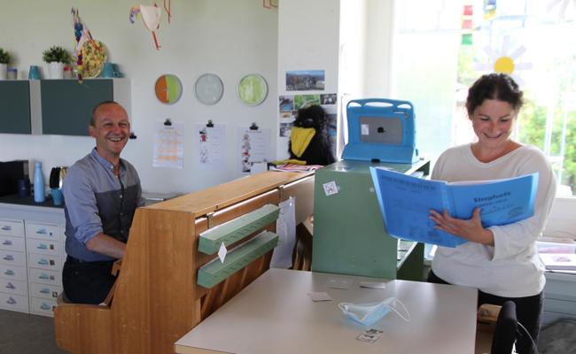 Froh, wieder in die Schule zu dürfen