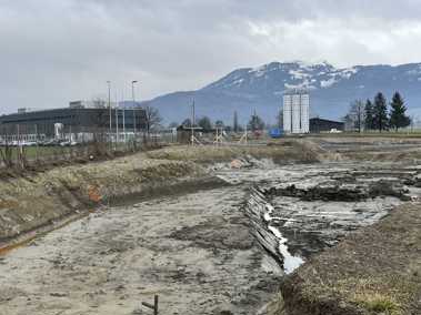 Keine Bäume nahe beim Gefängnis mehr, weil die Strasse verlegt wird