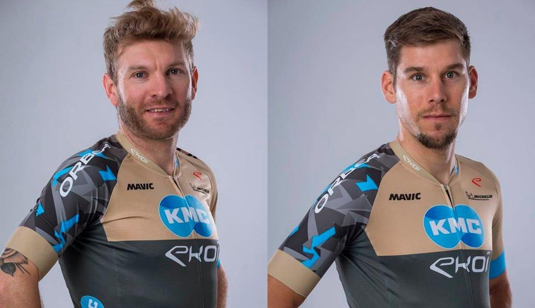 Thomas Litscher (rechts) und Florian Vogel werden Teamkollegen.