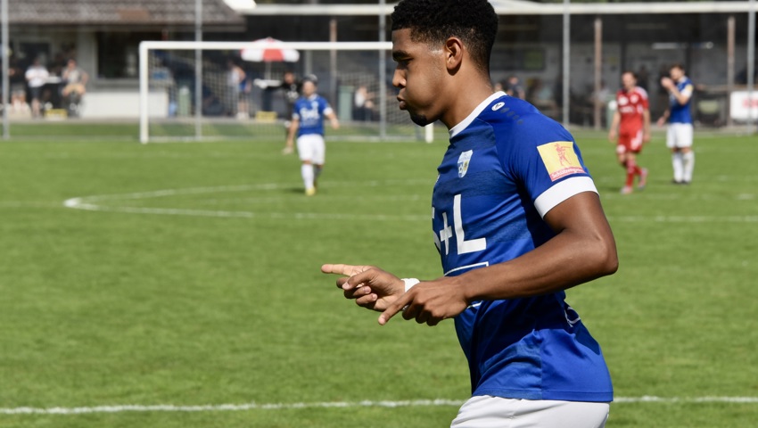 Kevin Egbon durfte sein fünftes Saisontor bejubeln. Kevin Egbon durfte sein fünftes Saisontor bejubeln.