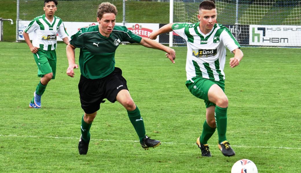 Ein Duell aus dem Final zwischen Rebstein und Montlingen.