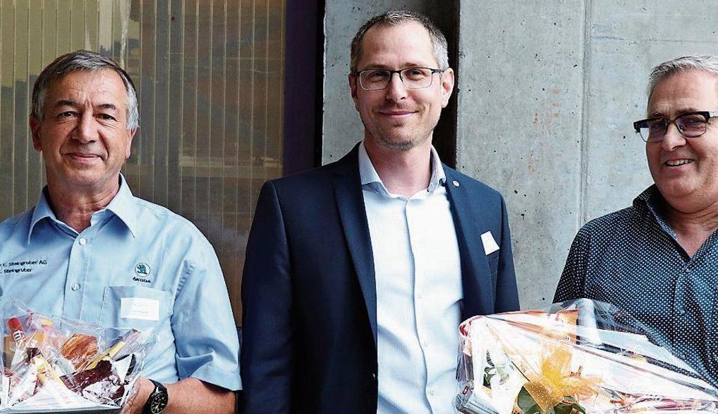 Erwin Steingruber (von links), Michael Litscher und Albert Romer.