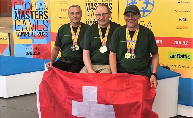 Altstätter Pistolenschützen gewinnen Team-Gold an den European Masters Games in Finnland