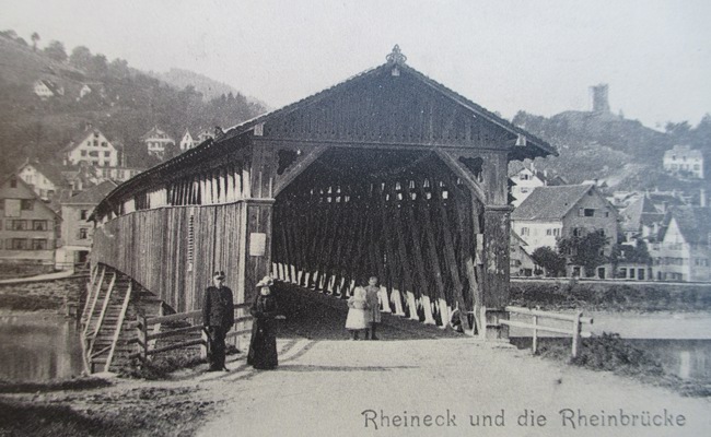 Brückenschlag über den Rhein: Vor 150 Jahren wurde die erste Holzbrücke errichtet