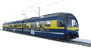 Stadler Rail liefert den Berner Oberland-Bahnen fünf Triebzüge im Wert von 50 Millionen Franken