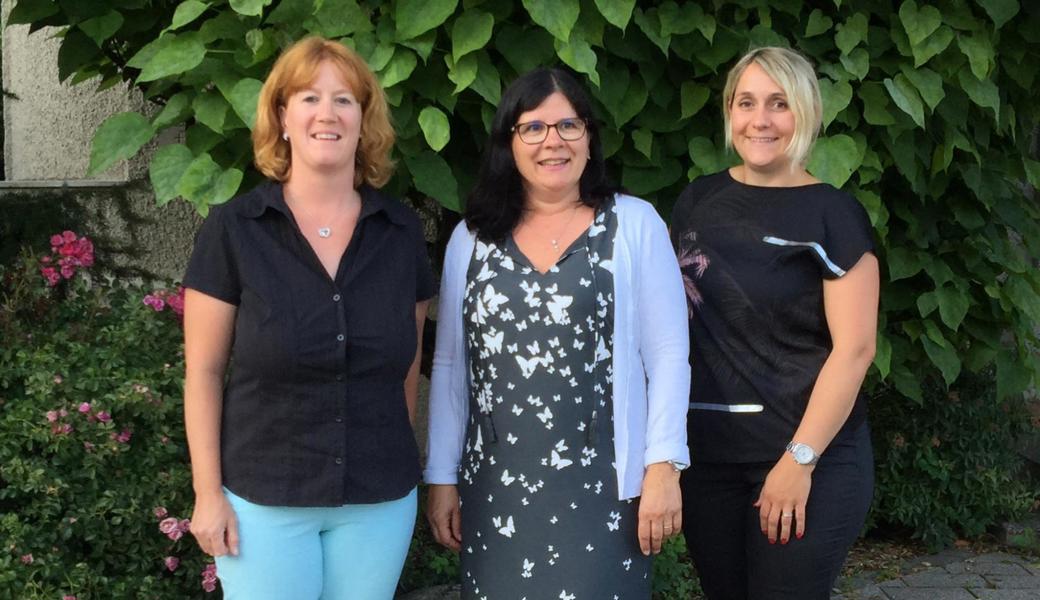 Kandidieren (von links): Janine Dietsche, Heerbrugg (GPK Primarschulgemeinde), Judith Pizzingrilli (Primarschulrat), Franziska Villommet (GPK politische Gemeinde).