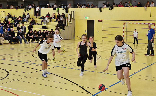 Schulklassen spielten mit Spass und Ehrgeiz am Handballturnier