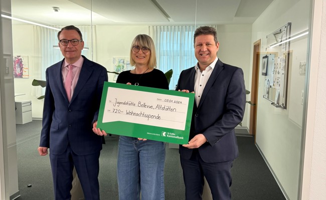 St.Galler Kantonalbank Altstätten unterstützt Jugendstätte Bellevue
