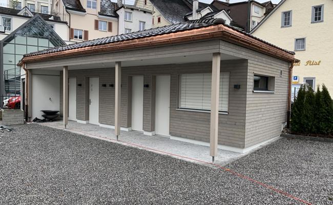 Der Pavillon ist fertig