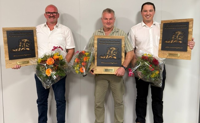 Marcel Hangartner, Peter Städler und Beda Coray werden Ehrenmitglieder