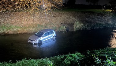 Senior kam mit seinem Auto von der Strasse ab und landete in der Rietaach