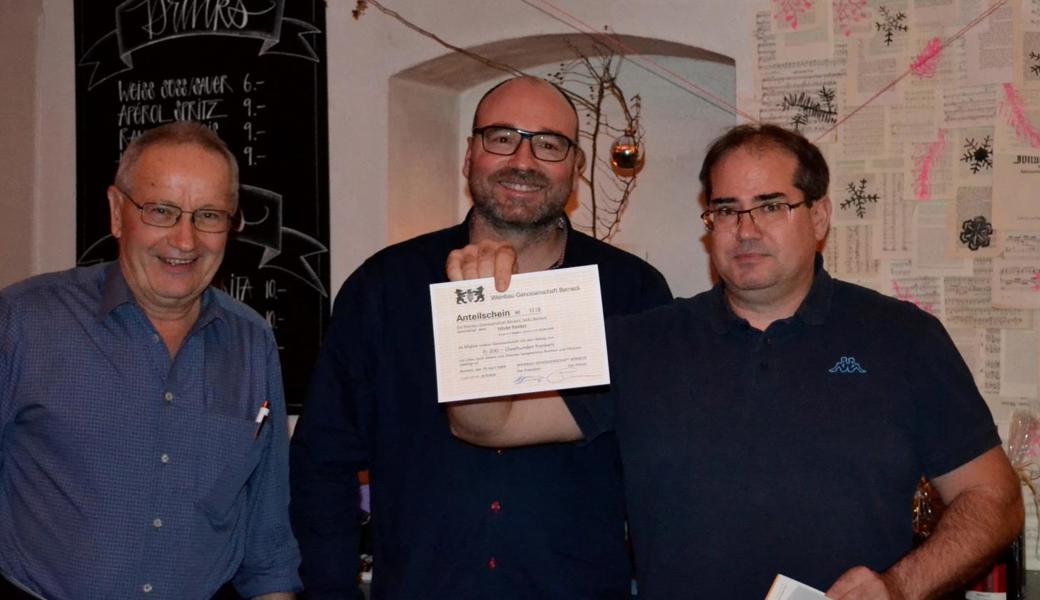 Hardi Bürki (v.l.), Ralph Heule  und Isvan Kovacs.