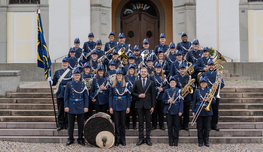 Der Musikverein Marbach am Kantonalen Musikfest in Mels