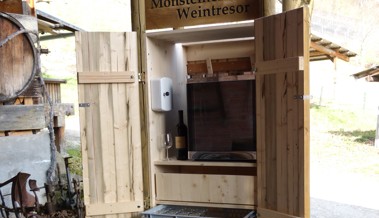 Zum zehnjährigen Bestehen des Rebwegs stellt der Weinbauverein einen Weintresor auf