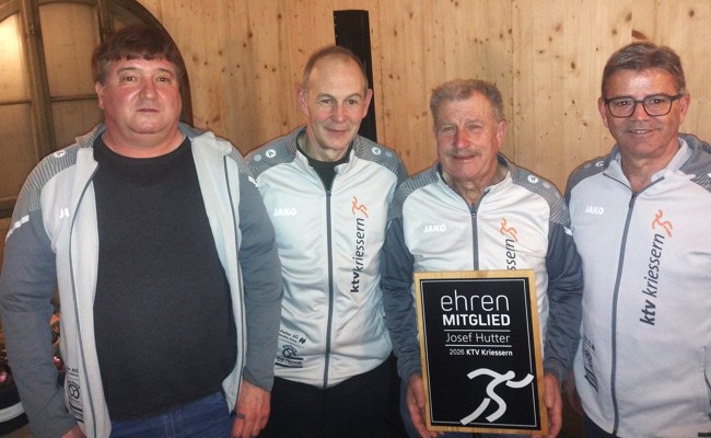 Drei Neue und ein neues Ehrenmitglied bei der KTVK-Männerriege