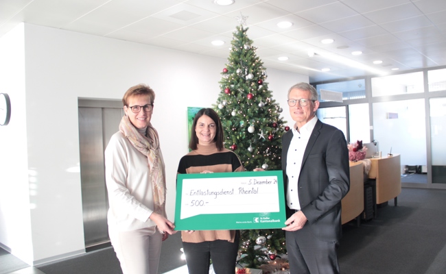 Unterstützung für den Entlastungsdienst Rheintal zu Weihnachten