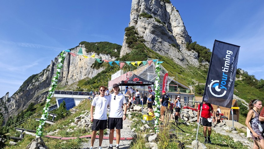 Die Organisatoren Dominik und Ramon Mattle am ersten Staubera Run.