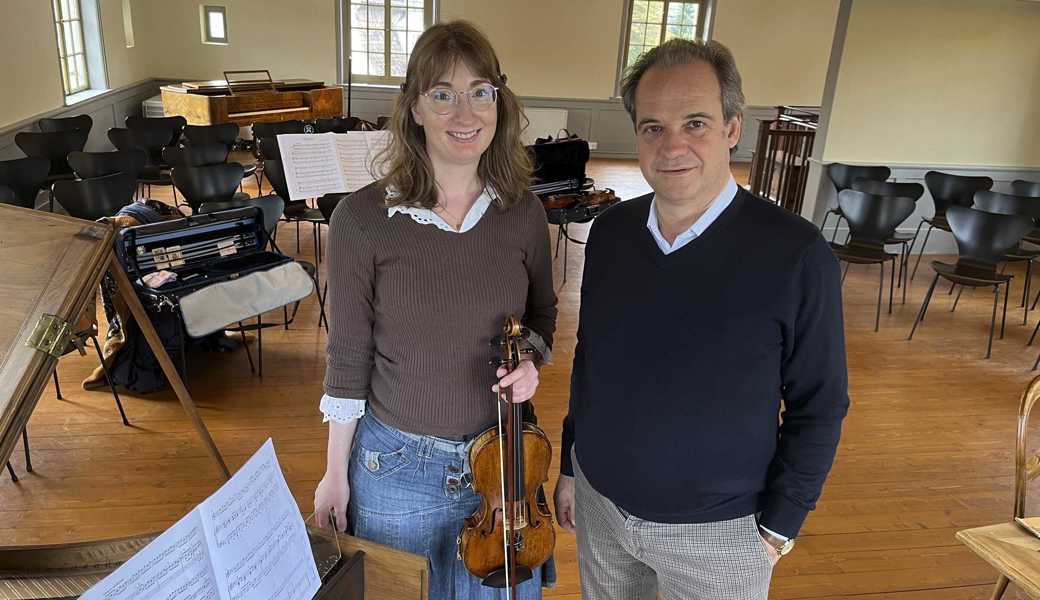 Die Widnauerin Michaela Loher und der Balgacher André Vitek liessen sich für das kommende Konzert vom «Göttersaal» inspirieren. 