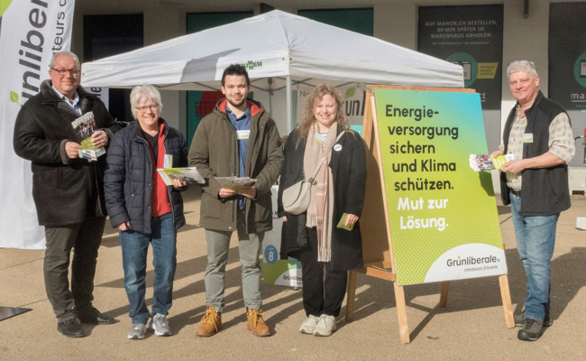 Grünliberale Partei war am Markt mit einem Stand vertreten