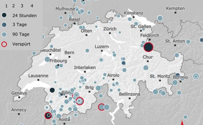 Es hat gerumpelt: Erdbeben der Stärke 4,1 mit Epizentrum in Vaduz