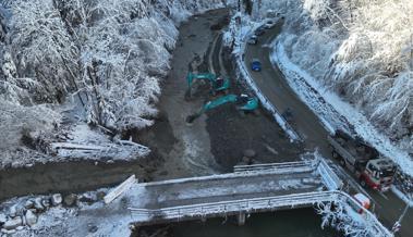 Behelfsbrücke beim Conrad Sohm wird diese Woche aufgebaut