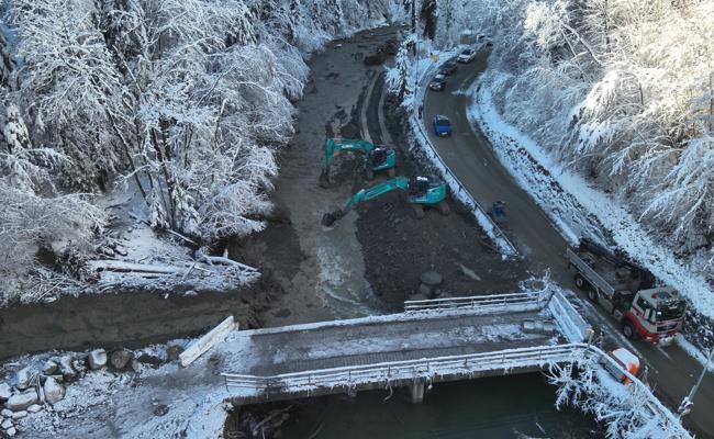 Behelfsbrücke beim Conrad Sohm wird diese Woche aufgebaut