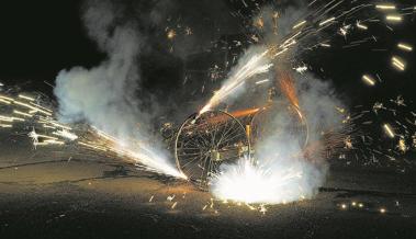 Einstündige Lichtshow an der Weihnachtsausstellung