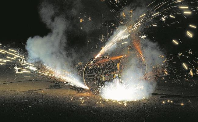 Einstündige Lichtshow an der Weihnachtsausstellung
