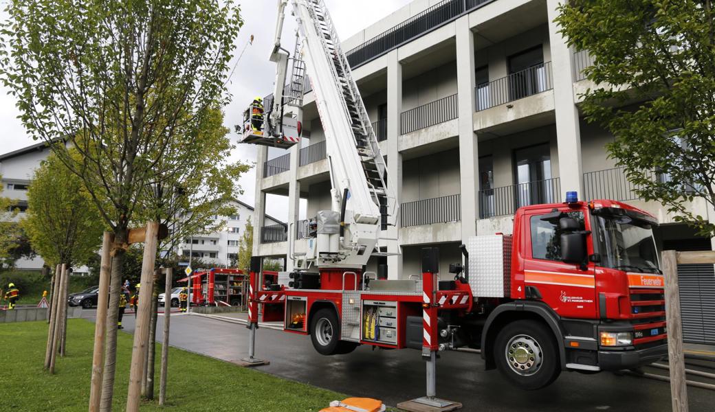Die Hauptübung machte es möglich, die Einsatzfahrzeuge in Action zu erleben.  